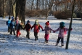 Děti si hráli v zasněžené Podzámecké zahradě